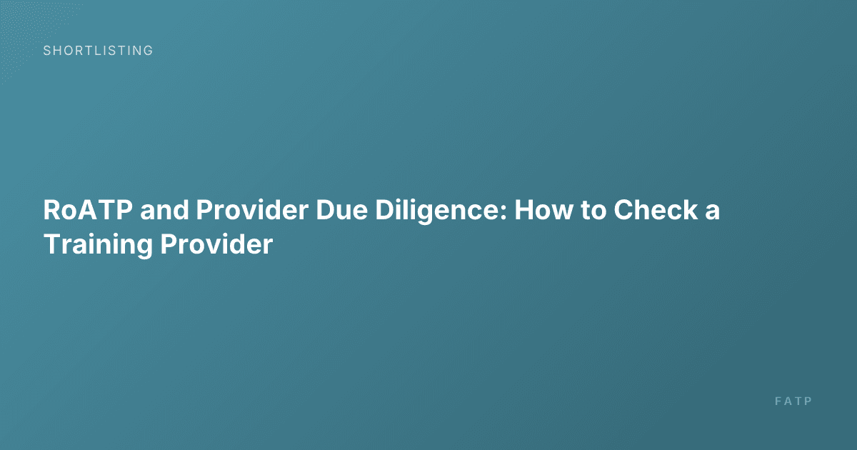 APAR (formerly RoATP) and Provider Due Diligence: How to Check a Training Provider